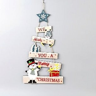 Wooden Letter Tree Shape Ornament 28x51cm