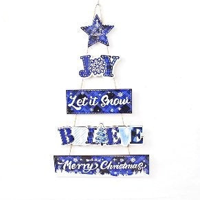 Wooden Letter Tree Shape Ornament 30x51cm