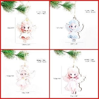 Wooden Small Angel Ornament