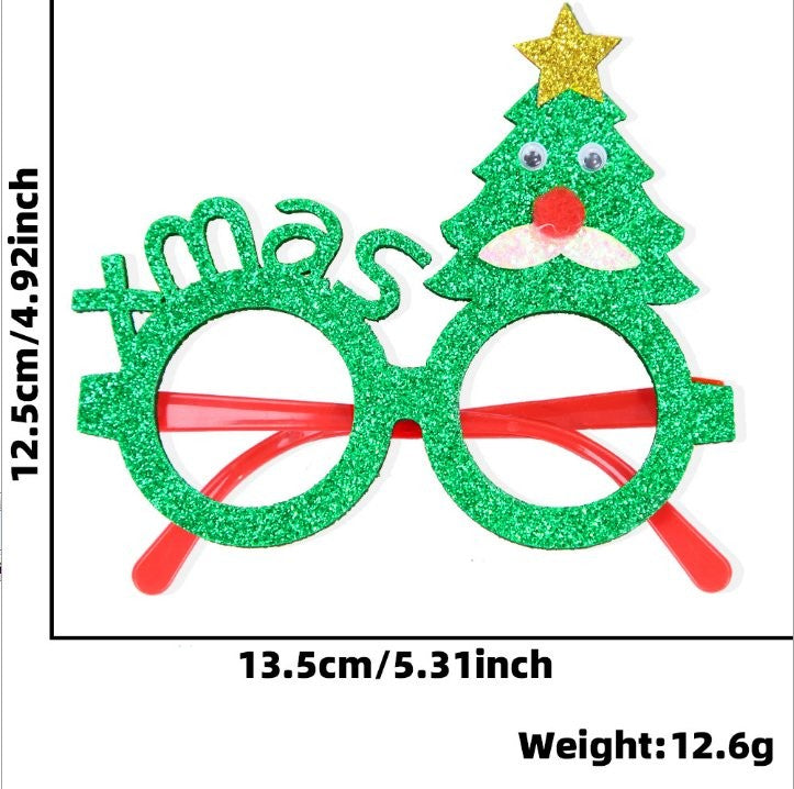Xmas Green Christmas Tree Glasses