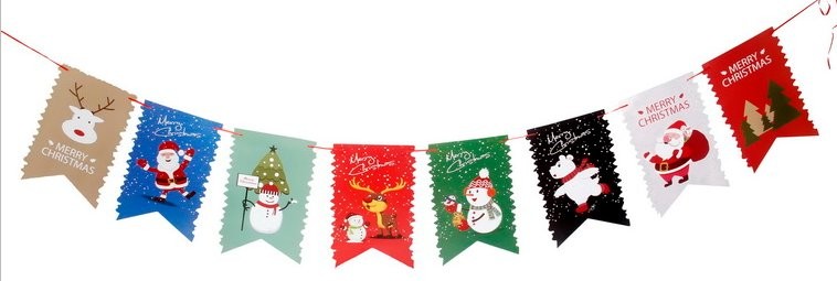 Zigzag Fishtail Bunting (Bell / Reindeer / Tree / Mitten) 3
